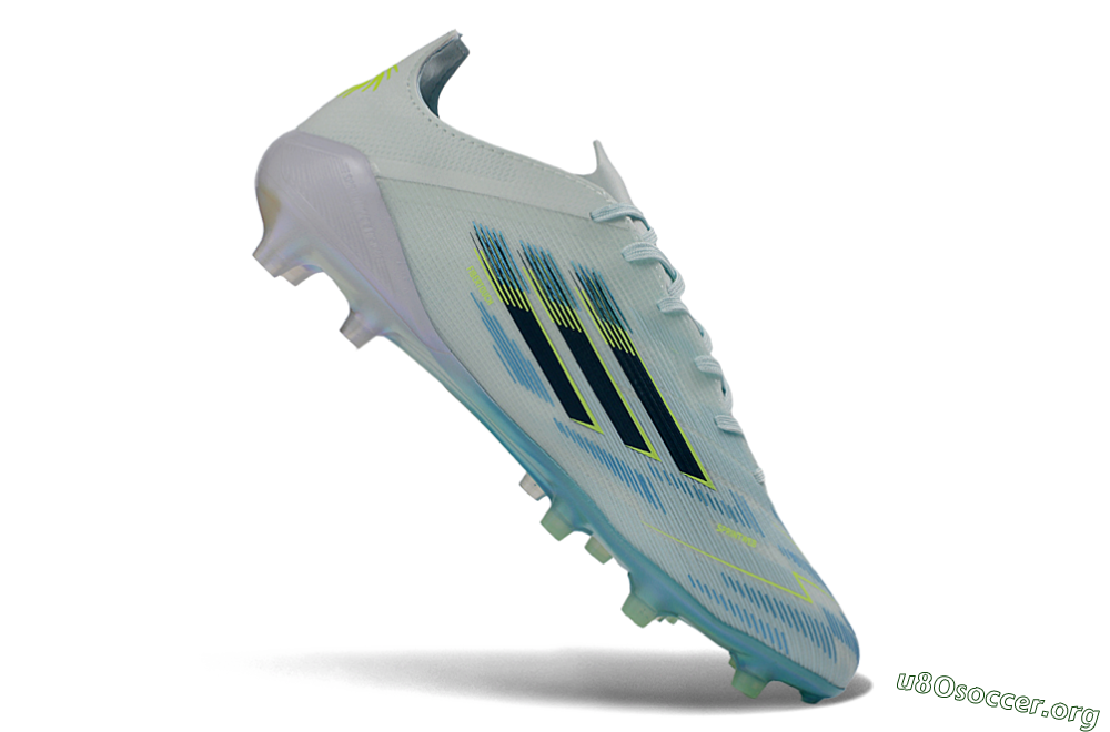 Adidas F50 Elite AG Football Boots - Light/Iridescent Blue/Spectral Yellow 4