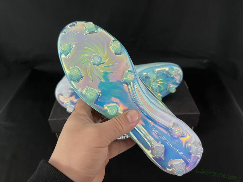 Adidas F50 Elite AG Football Boots - Light/Iridescent Blue/Spectral Yellow