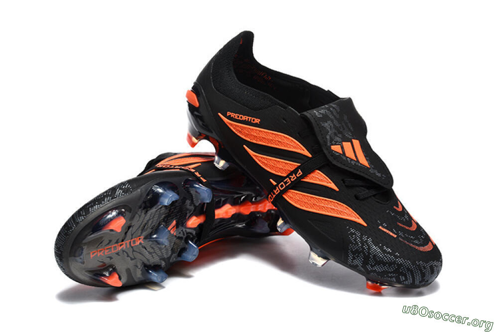 Adidas Predator 26 Elite Fold-Over Tongue FG Football Boots - Black/Vibrant Orange/Shadow Black 4