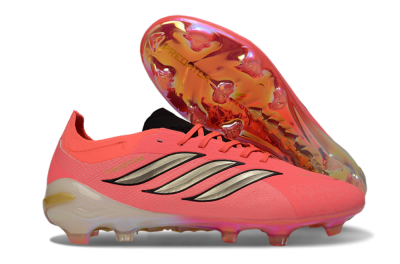 Adidas Predator 26 Elite FG Football Boots - Pink/Sunny Coral/Gleaming Gold
