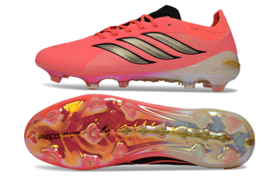 Adidas Predator 26 Elite FG Football Boots - Pink/Sunny Coral/Gleaming Gold
