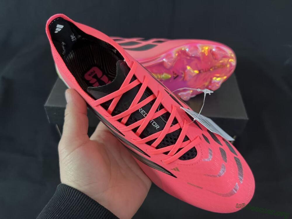 Adidas Predator 26 Elite FG Football Boots - Pink/Sunny Coral/Gleaming Gold