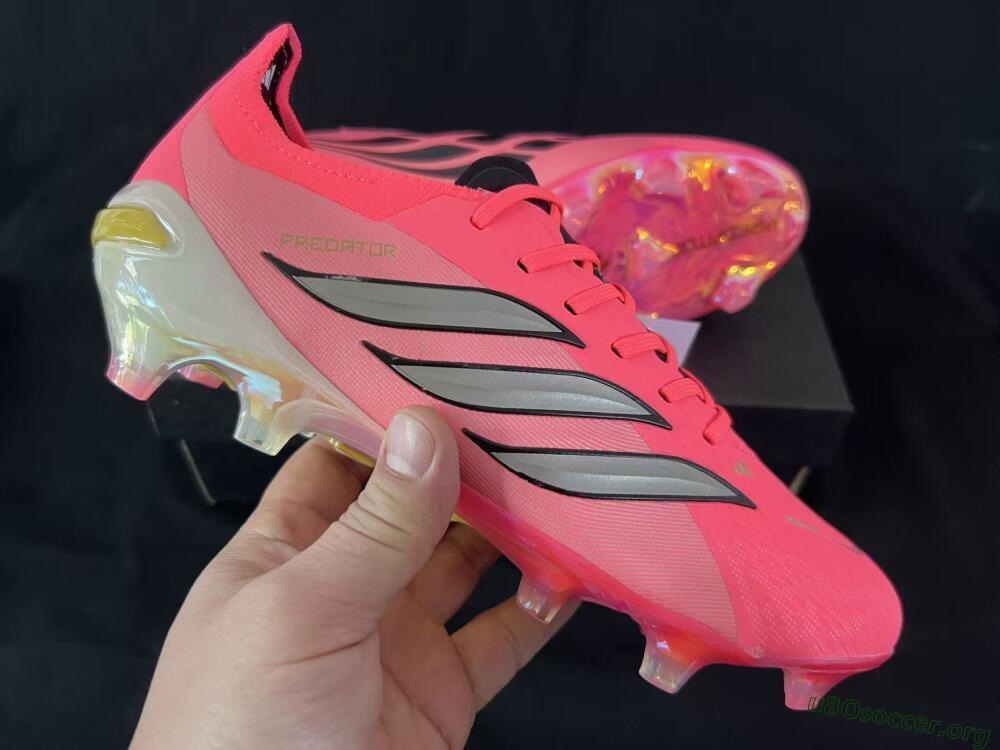 Adidas Predator 26 Elite FG Football Boots - Pink/Sunny Coral/Gleaming Gold