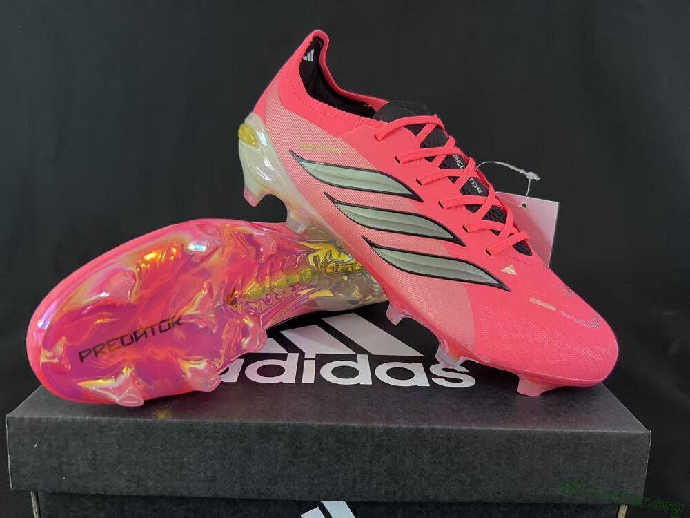 Adidas Predator 26 Elite FG Football Boots - Pink/Sunny Coral/Gleaming Gold