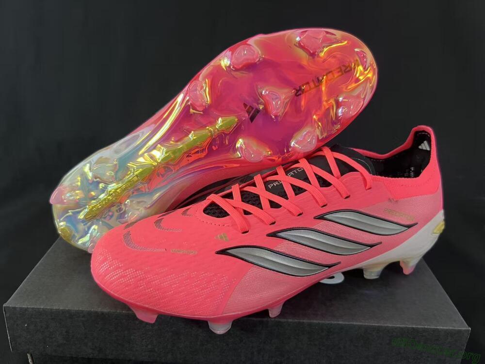 Adidas Predator 26 Elite FG Football Boots - Pink/Sunny Coral/Gleaming Gold