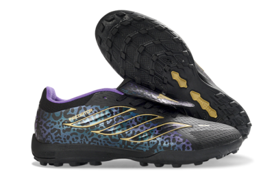 Adidas Predator 26 Elite Fold-Over Tongue TF Football Shoes - Black/Royal Purple/Gold