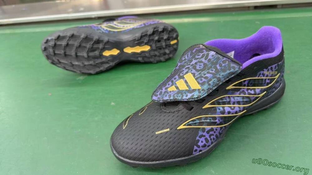 Adidas Predator 26 Elite Fold-Over Tongue TF Football Shoes - Black/Royal Purple/Gold