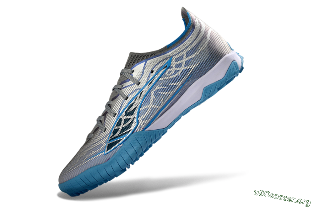 Puma Ultra Ultimate TF Football Shoes - Gray/Sky Blue/Silver 5