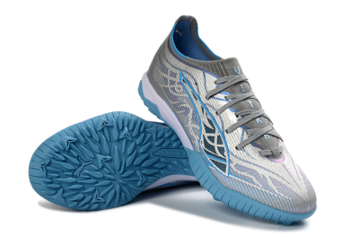 Puma Ultra Ultimate TF Football Shoes - Gray/Sky Blue/Silver