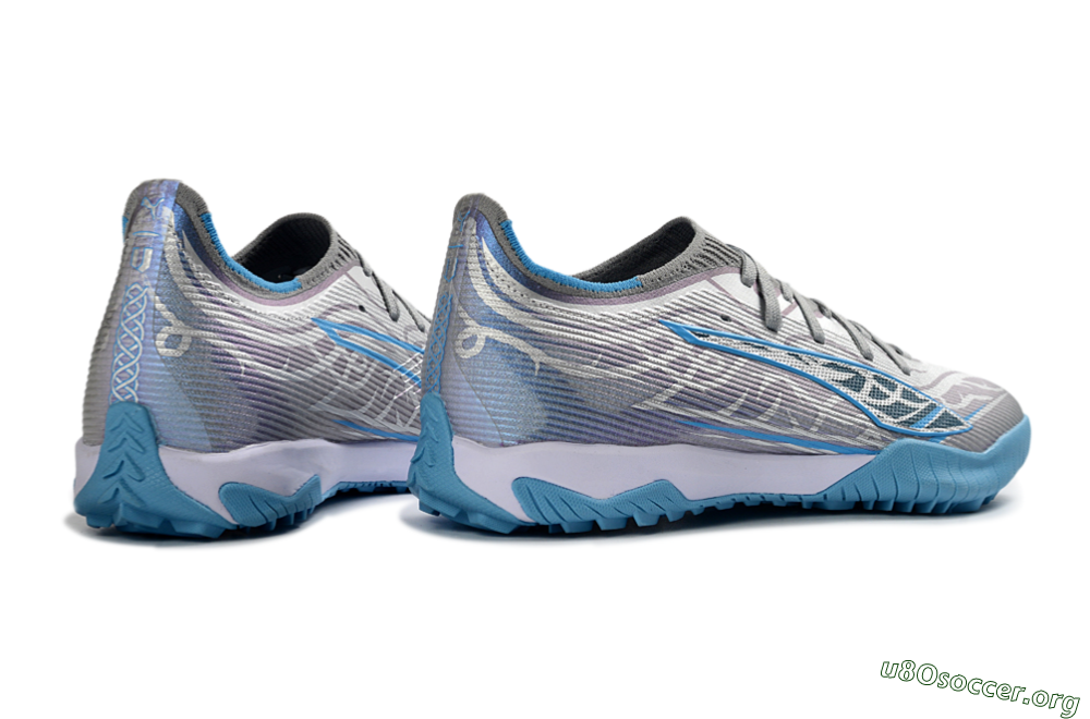 Puma Ultra Ultimate TF Football Shoes - Gray/Sky Blue/Silver 6