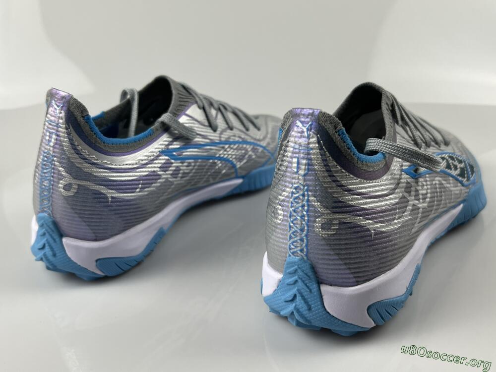 Puma Ultra Ultimate TF Football Shoes - Gray/Sky Blue/Silver