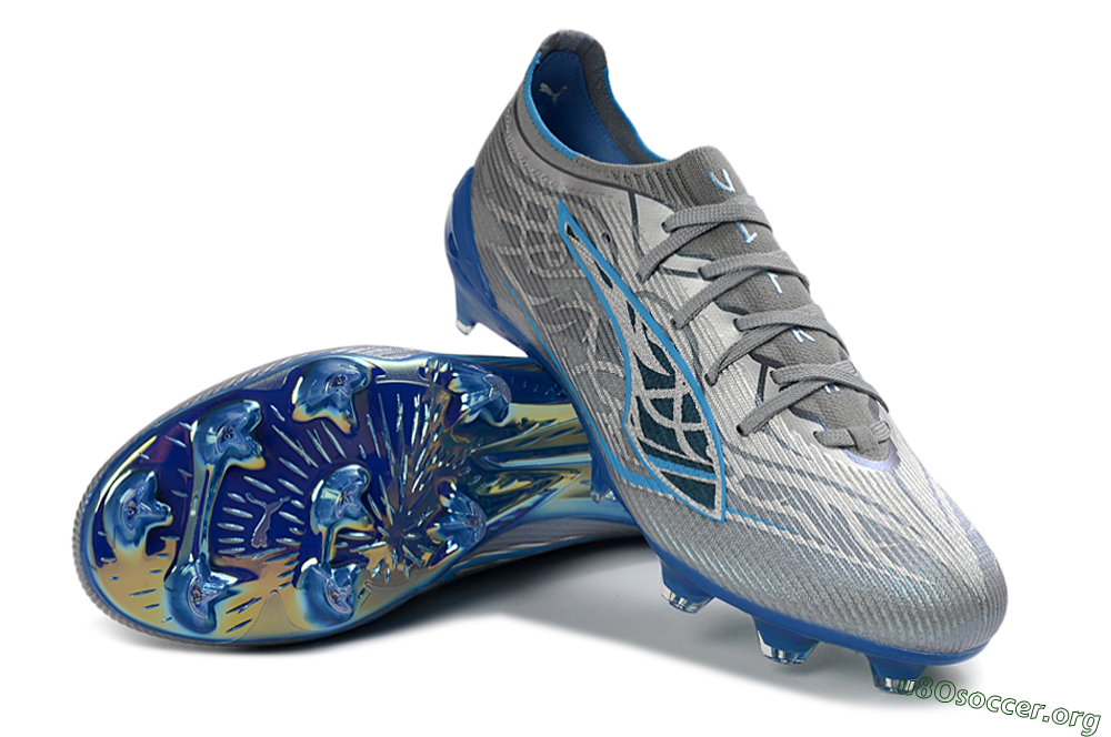 Puma Ultra Ultimate FG Football Boots - Gray/Electric Blue/Deep Ocean 0