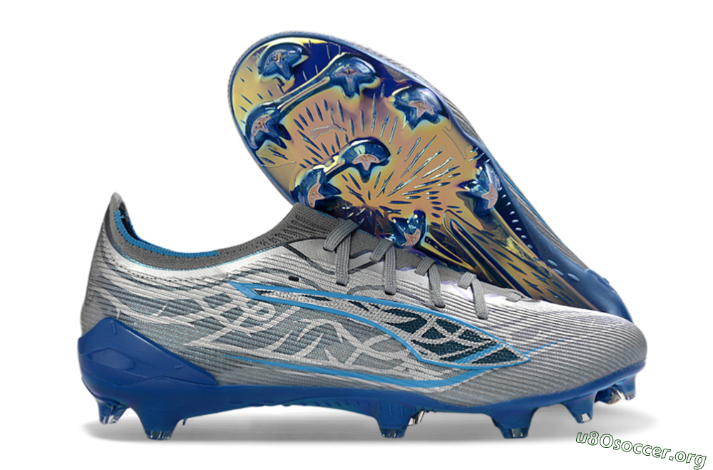 Puma Ultra Ultimate FG Football Boots - Gray/Electric Blue/Deep Ocean 2