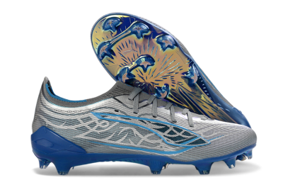 Puma Ultra Ultimate FG Football Boots - Gray/Electric Blue/Deep Ocean