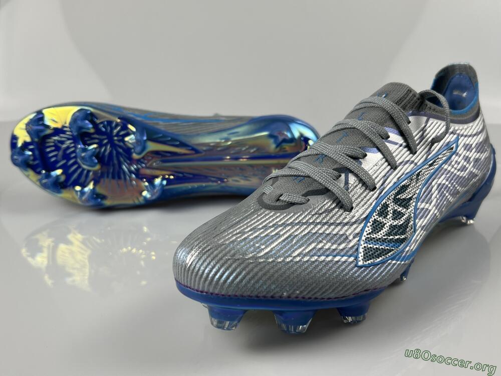 Puma Ultra Ultimate FG Football Boots - Gray/Electric Blue/Deep Ocean