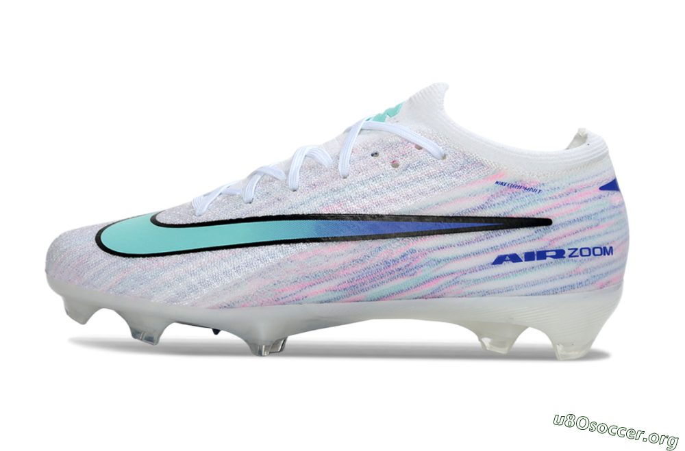 Nike Air Zoom Mercurial Vapor 16 Elite FG Football Boots - White/Aqua Blue/Misty Pink 3