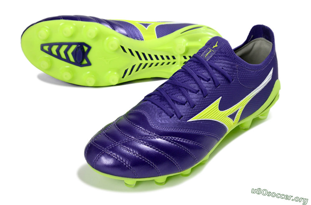 Mizuno Morelia Neo 4 FG Football Boots - Purple/Vibrant Green/Deep Violet 0