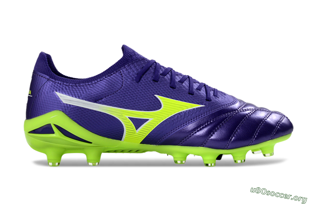 Mizuno Morelia Neo 4 FG Football Boots - Purple/Vibrant Green/Deep Violet 5