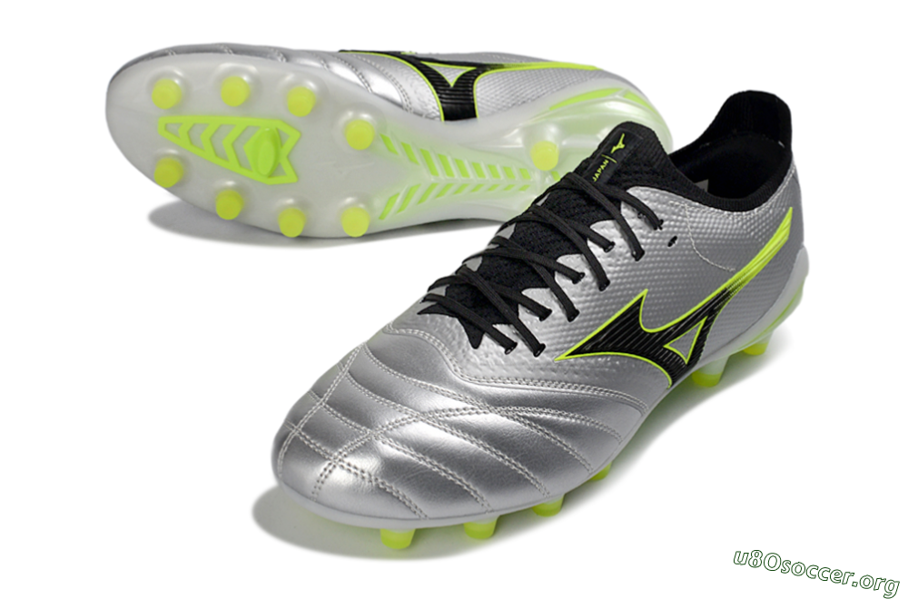 Mizuno Morelia Neo 4 FG Football Boots - Silver/Neon Yellow/Black 0