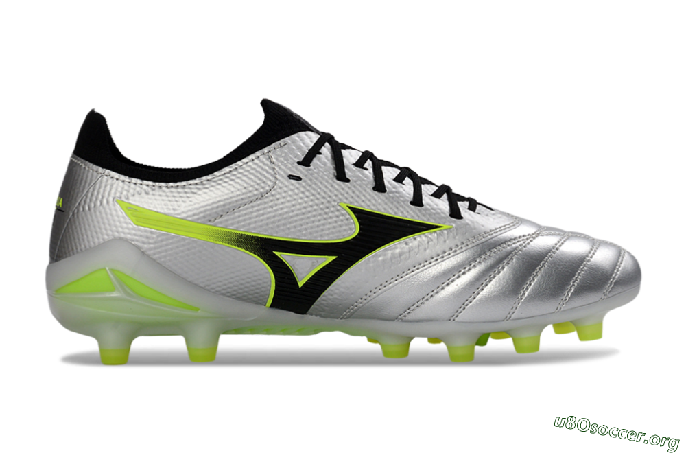 Mizuno Morelia Neo 4 FG Football Boots - Silver/Neon Yellow/Black 5
