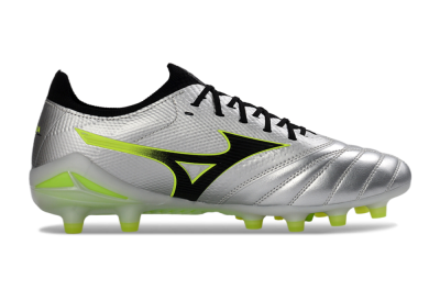 Mizuno Morelia Neo 4 FG Football Boots - Silver/Neon Yellow/Black