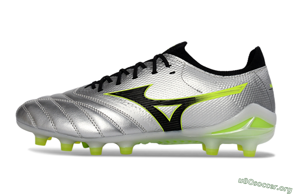 Mizuno Morelia Neo 4 FG Football Boots - Silver/Neon Yellow/Black 3