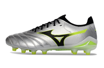 Mizuno Morelia Neo 4 FG Football Boots - Silver/Neon Yellow/Black