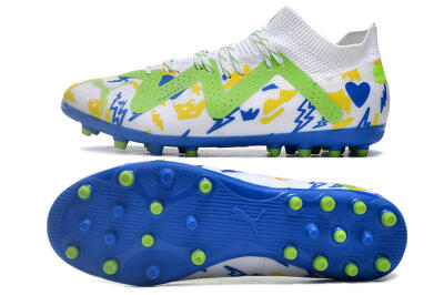 Puma Future 8 Ultimate MG Football Boots - White/Neon Green/Blue