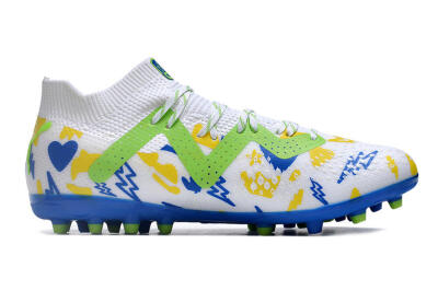 Puma Future 8 Ultimate MG Football Boots - White/Neon Green/Blue