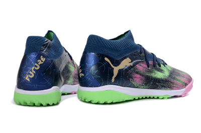 Puma Future 8 Ultimate TF Football Shoes - Green/Pink Blast/Deep Blue
