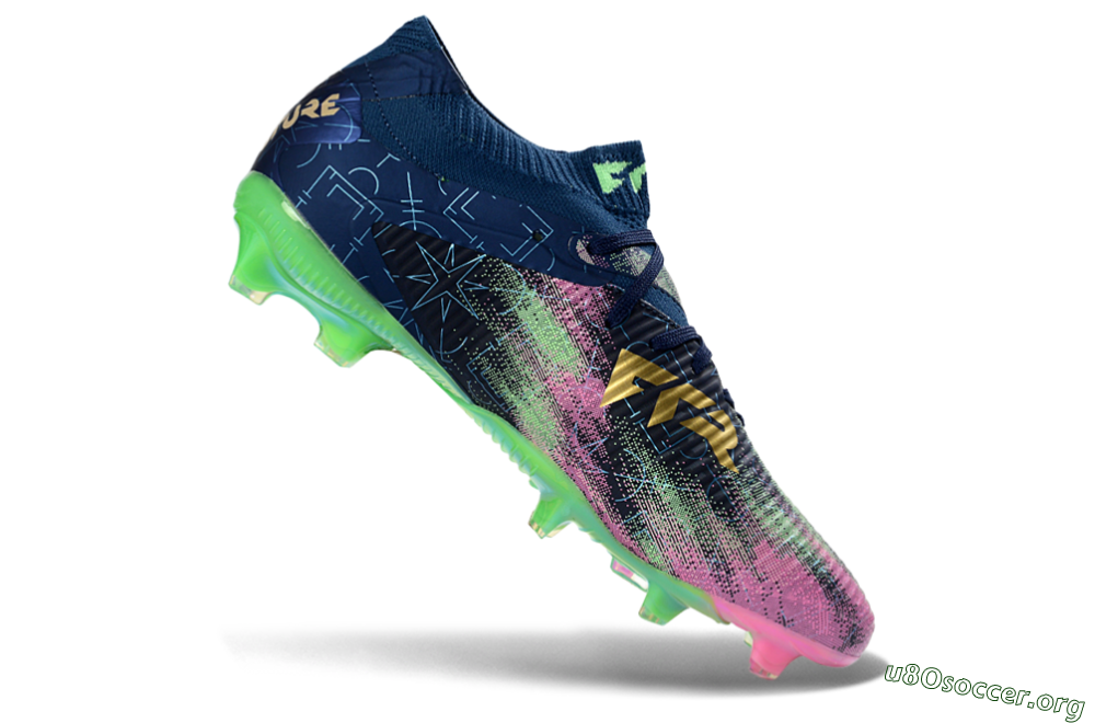 Puma Future 8 Ultimate FG Football Boots - Navy/Electric Green/Fuchsia Pink 0