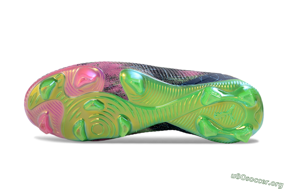 Puma Future 8 Ultimate FG Football Boots - Navy/Electric Green/Fuchsia Pink 6