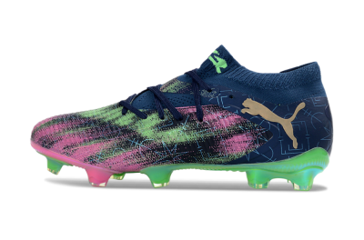 Puma Future 8 Ultimate FG Football Boots - Navy/Electric Green/Fuchsia Pink