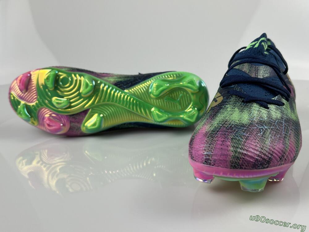 Puma Future 8 Ultimate FG Football Boots - Navy/Electric Green/Fuchsia Pink