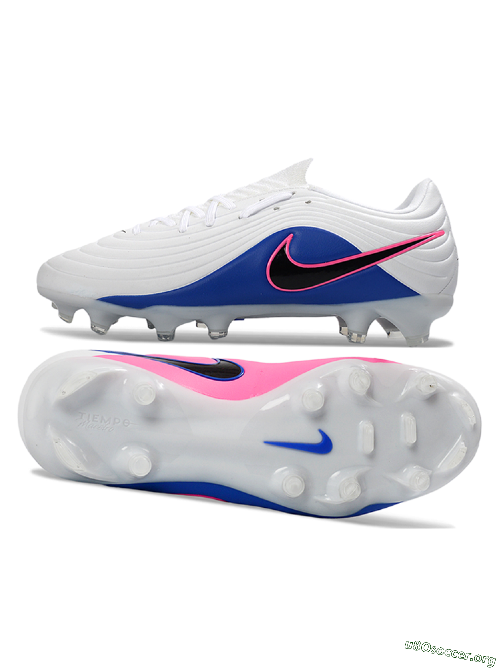 Nike Tiempo Legend 11 Elite FG Football Boots - White/Electric Blue/Fusion Pink 1