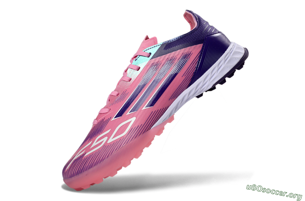 Adidas F50 Pro TF Football Shoes - Pink/Vibrant Pink/Deep Purple 5