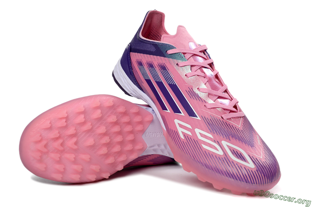 Adidas F50 Pro TF Football Shoes - Pink/Vibrant Pink/Deep Purple 0
