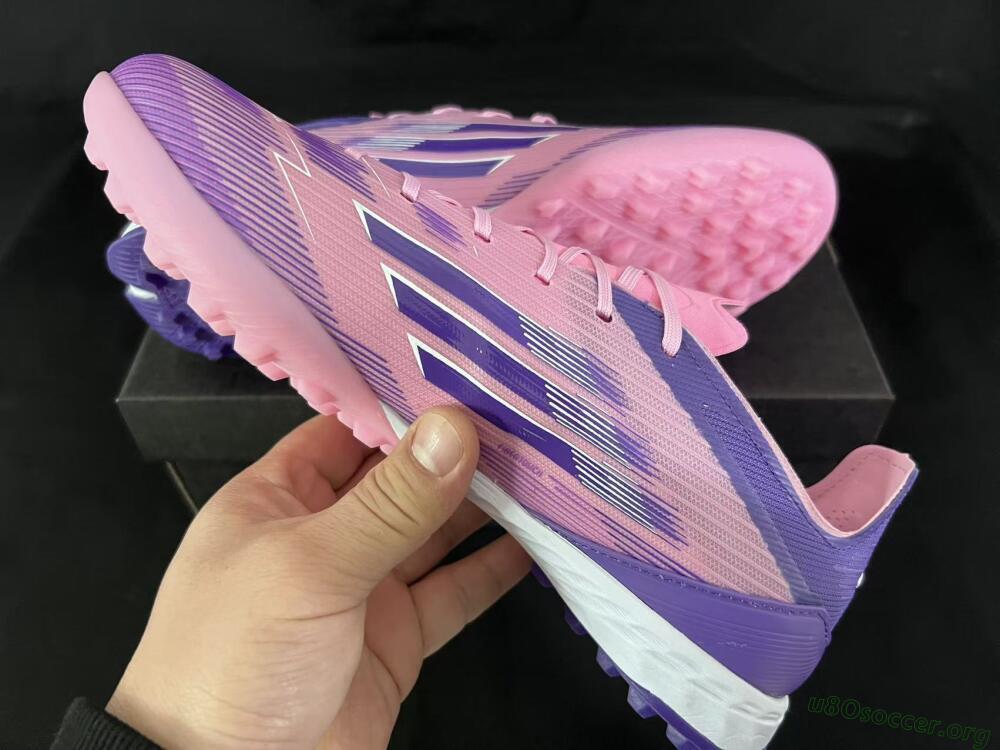 Adidas F50 Pro TF Football Shoes - Pink/Vibrant Pink/Deep Purple