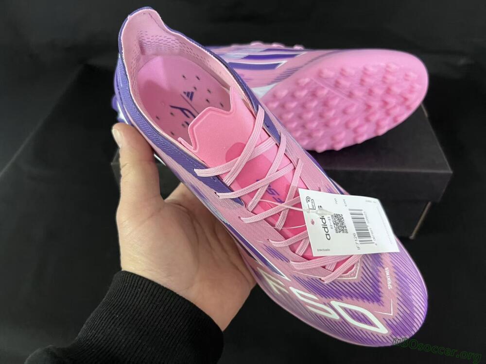 Adidas F50 Pro TF Football Shoes - Pink/Vibrant Pink/Deep Purple
