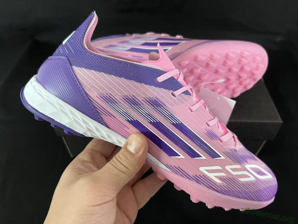 Adidas F50 Pro TF Football Shoes - Pink/Vibrant Pink/Deep Purple
