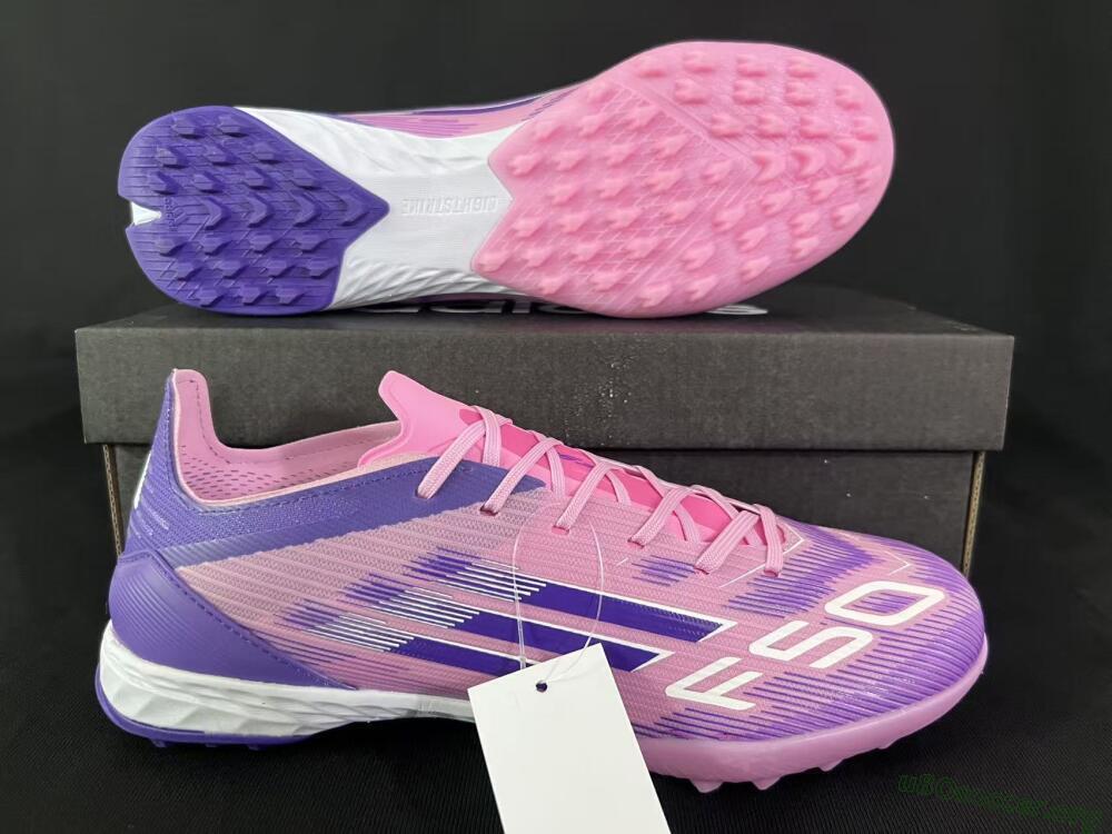 Adidas F50 Pro TF Football Shoes - Pink/Vibrant Pink/Deep Purple