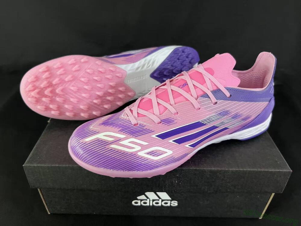 Adidas F50 Pro TF Football Shoes - Pink/Vibrant Pink/Deep Purple