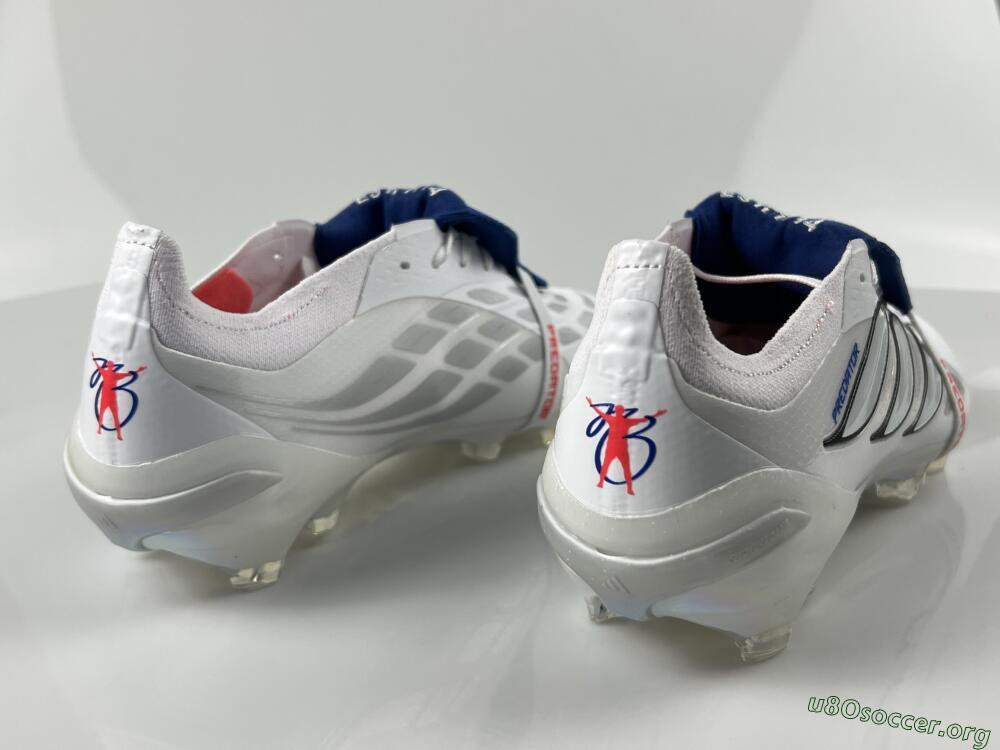 Adidas Predator 26 Elite Fold-Over Tongue FG Football Boots - White/Electric Blue/Silver