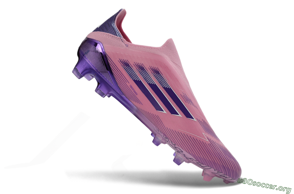 Adidas F50 Elite Laceless FG Football Boots - Pink/Lavender Mist/Deep Purple 4