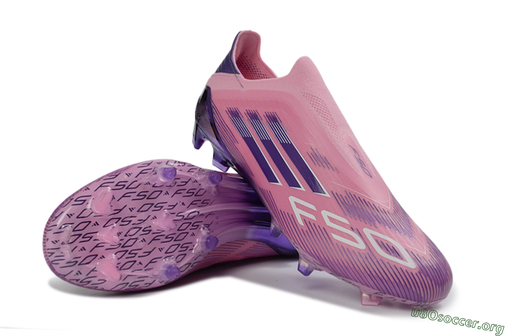 Adidas F50 Elite Laceless FG Football Boots - Pink/Lavender Mist/Deep Purple 0