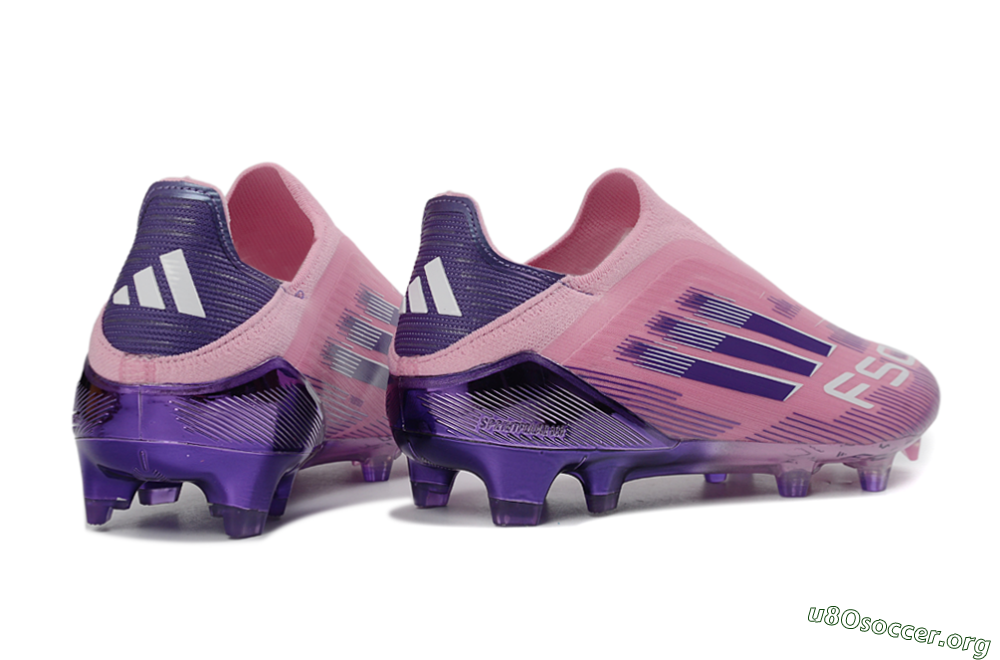 Adidas F50 Elite Laceless FG Football Boots - Pink/Lavender Mist/Deep Purple 6