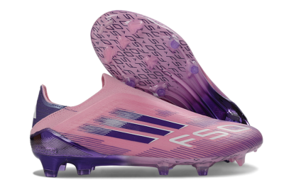 Adidas F50 Elite Laceless FG Football Boots - Pink/Lavender Mist/Deep Purple