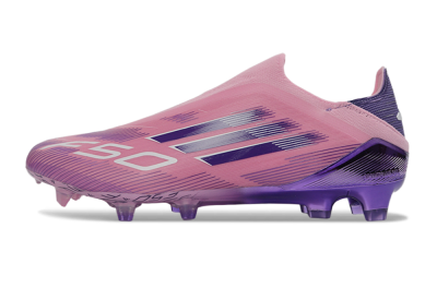 Adidas F50 Elite Laceless FG Football Boots - Pink/Lavender Mist/Deep Purple