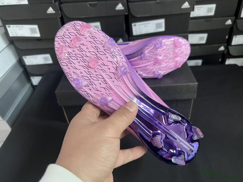 Adidas F50 Elite Laceless FG Football Boots - Pink/Lavender Mist/Deep Purple