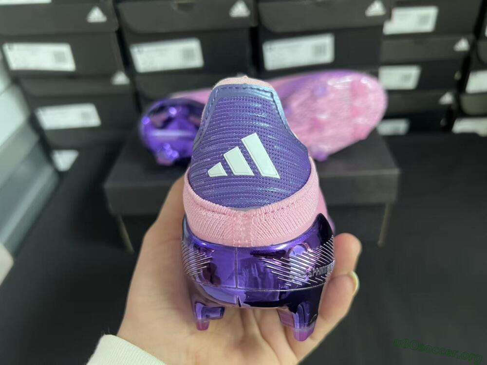Adidas F50 Elite Laceless FG Football Boots - Pink/Lavender Mist/Deep Purple